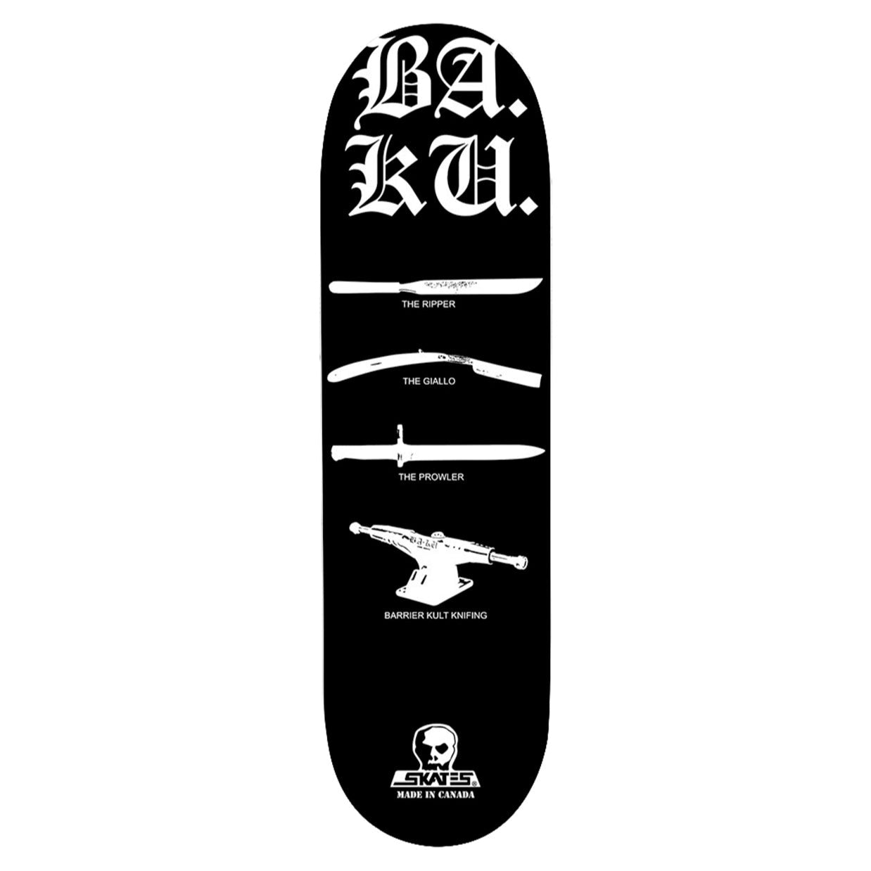 SKULL SKATES DECK BAKU KNIFING HISTORY (9