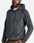 BRIXTON BUILDERS FLEECE HOOD WASHED BLACK - The Drive Skateshop