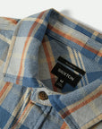BRIXTON VINTAGE WASH FLANNEL BLUE/SOFT BLUE/ORANGE