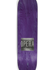 Opera Deck Douglas Victorian Ex7 skateboard deck with 8.5-inch width, featuring vintage-inspired graphic design.