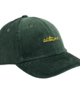 AUTUMN CORDUROY 6 PANEL STRAPBACK HAT GREEN