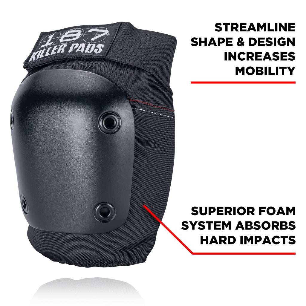 187 KILLER PADS - FLY KNEE PADS BLACK – The Drive Skateboard Shop