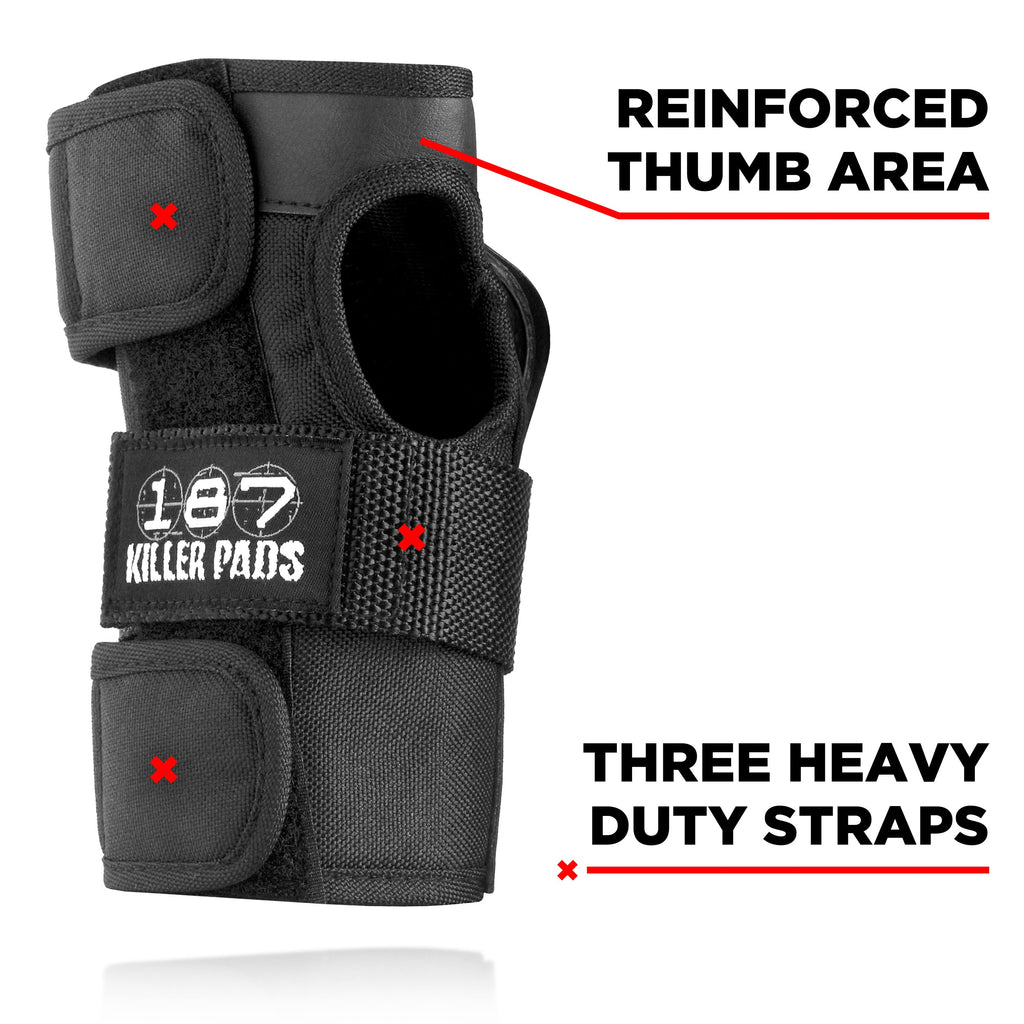 187 KILLER PADS - WRIST GUARD BLACK - The Drive Skateshop