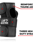 187 KILLER PADS - WRIST GUARD BLACK - The Drive Skateshop