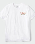 BRIXTON LINWOOD TEE WHITE/BURNT RED/BEIGE - The Drive Skateshop