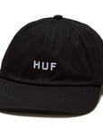 HUF SET OG CV 6 PANEL HAT BLACK - The Drive Skateboard Shop