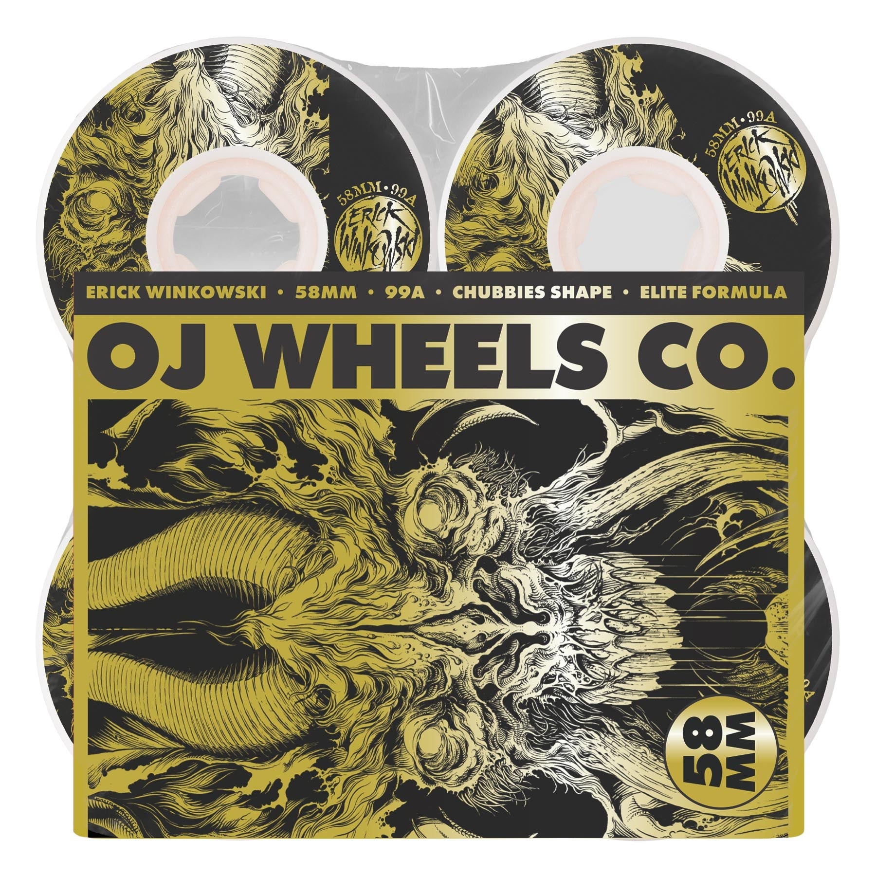 OJ WHEELS DOUBLE DURO ERICK WINKOWSKI PRIMEVAL ELITE CHUBBIES 99A (58MM) - The Drive Skateboard Shop