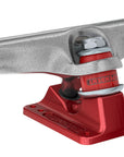 INDEPENDENT STAGE 4 HOLLOW BAR LOGO TRUCKS SILVER/RED ANODIZED