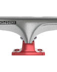 INDEPENDENT STAGE 4 HOLLOW BAR LOGO TRUCKS SILVER/RED ANODIZED