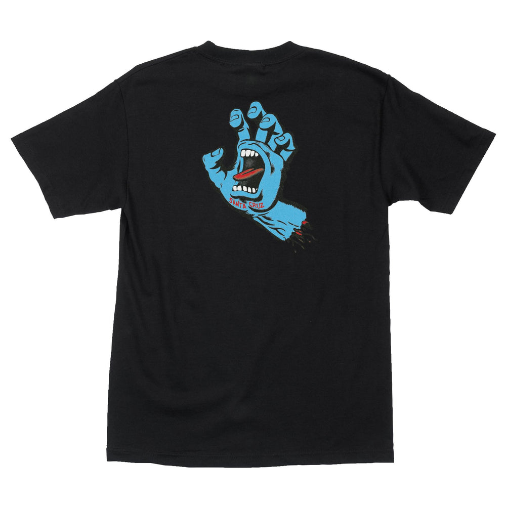 SANTA CRUZ T-SHIRT SCREAMING HAND BLACK – The Drive Skateboard Shop