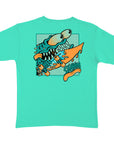 SANTA CRUZ YOUTH T-SHIRT SLASHER BOX MINT GREEN