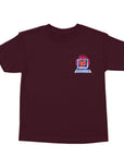 SANTA CRUZ YOUTH T-SHIRT SELF DESTRUCT MAROON
