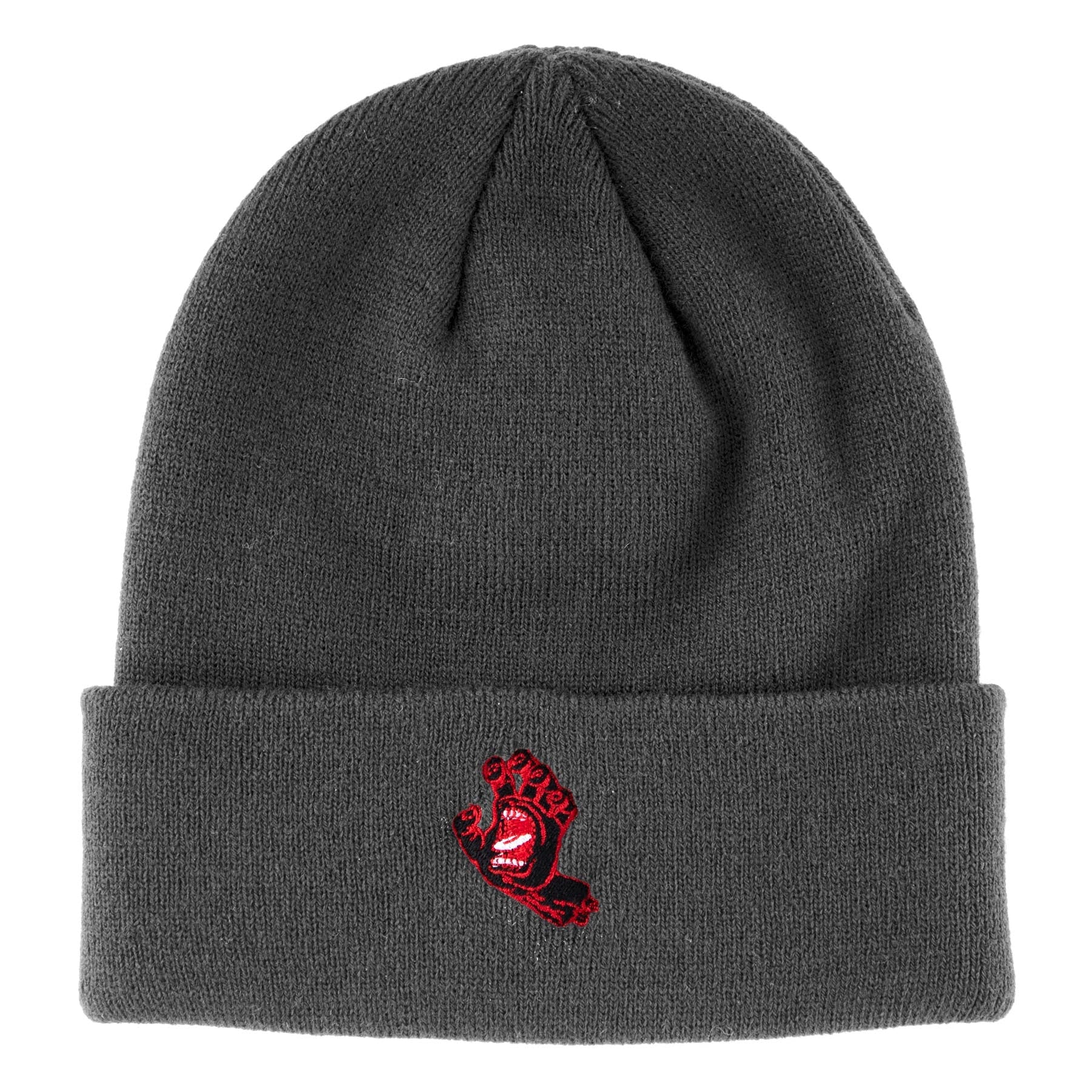 SANTA CRUZ BEANIE SCREAMING HAND CHARCOAL