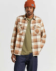 BRIXTON BOWERY FLANNEL WHITECAP/PINECONE