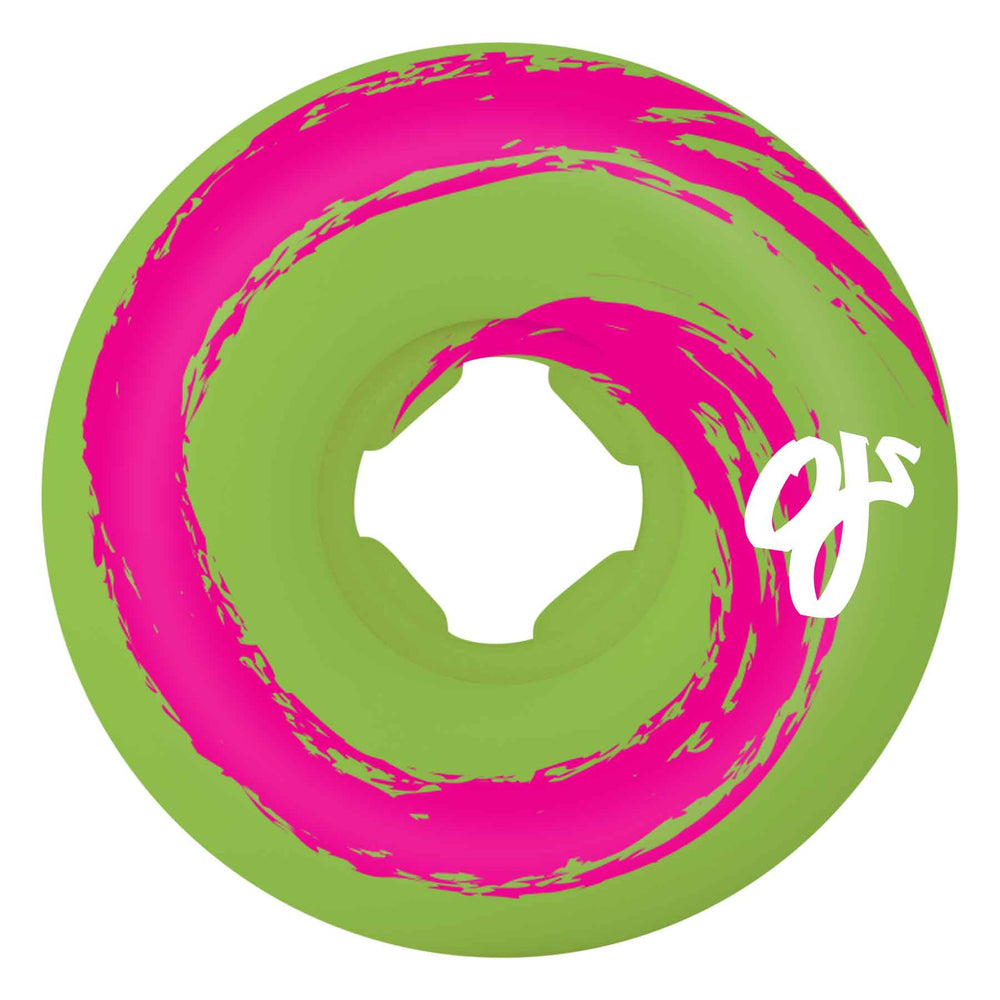 OJ WHEELS SWAMP BERRIES PINK/GREEN SWIRL 99A (45MM) - The Drive Skateshop
