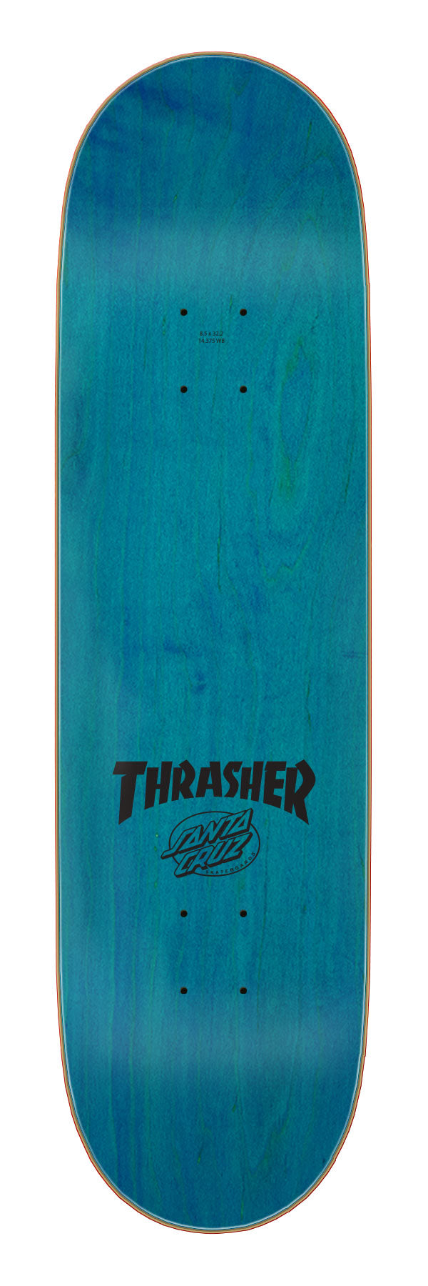 SANTA CRUZ X THRASHER DECK SCREAMING HAND FLAME LOGO (8.5") - The Drive Skateshop