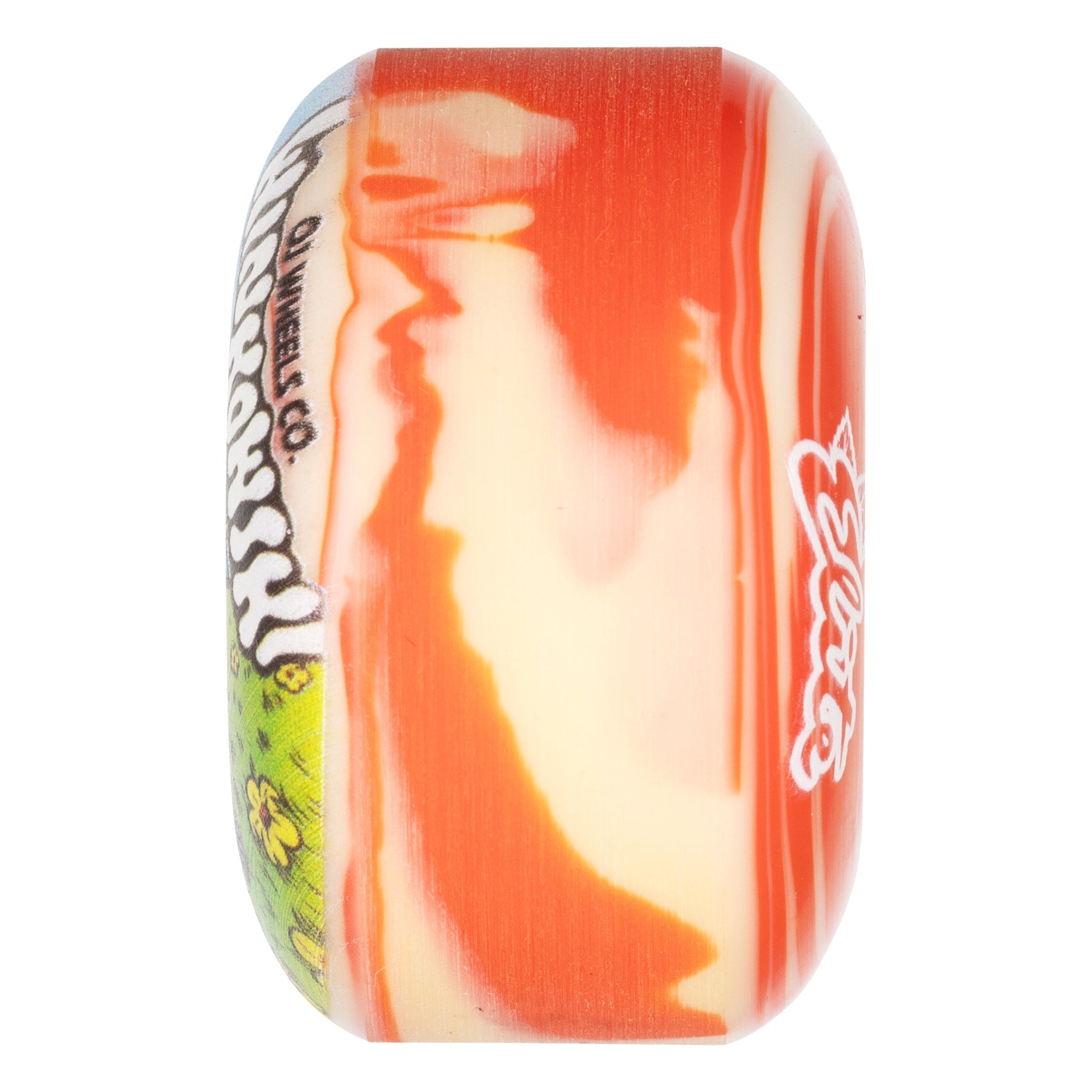 OJ WHEELS WINKOWSKI MUSHROOM ELITE WHITE/RED SWIRL EZ EDGE 101A (53MM) - The Drive Skateshop