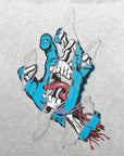 SANTA CRUZ HOOD TORN HAND GREY HEATHER