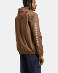 BRIXTON CLAXTON CREST LW ZIP HOOD JACKET PINECONE BROWN