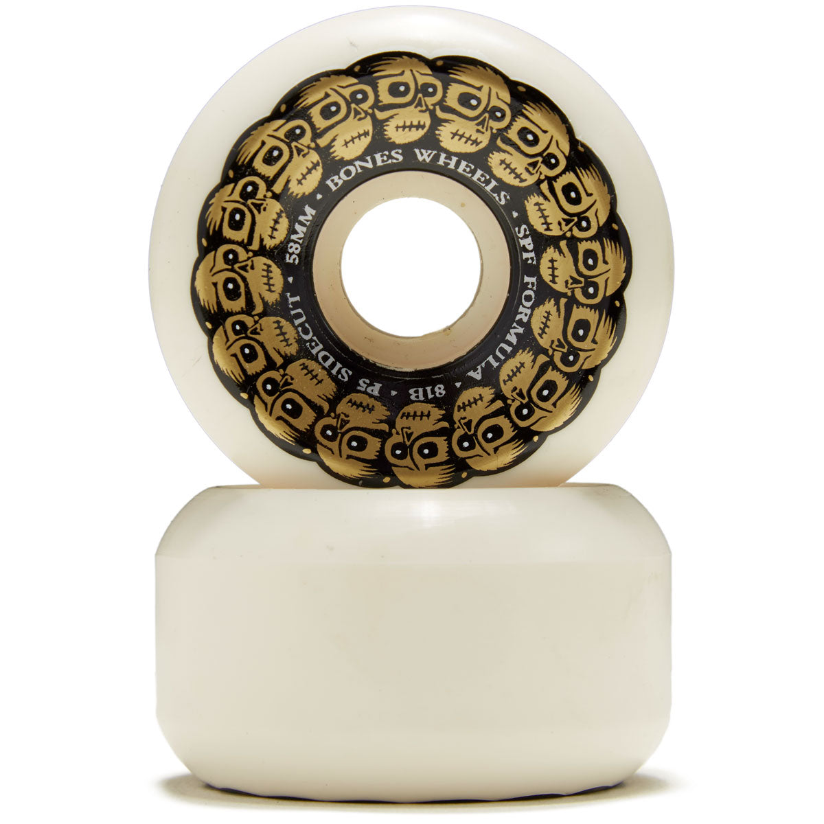 BONES WHEELS CIRCLE SKULLS P5 SIDECUT 81B (56MM/60MM)