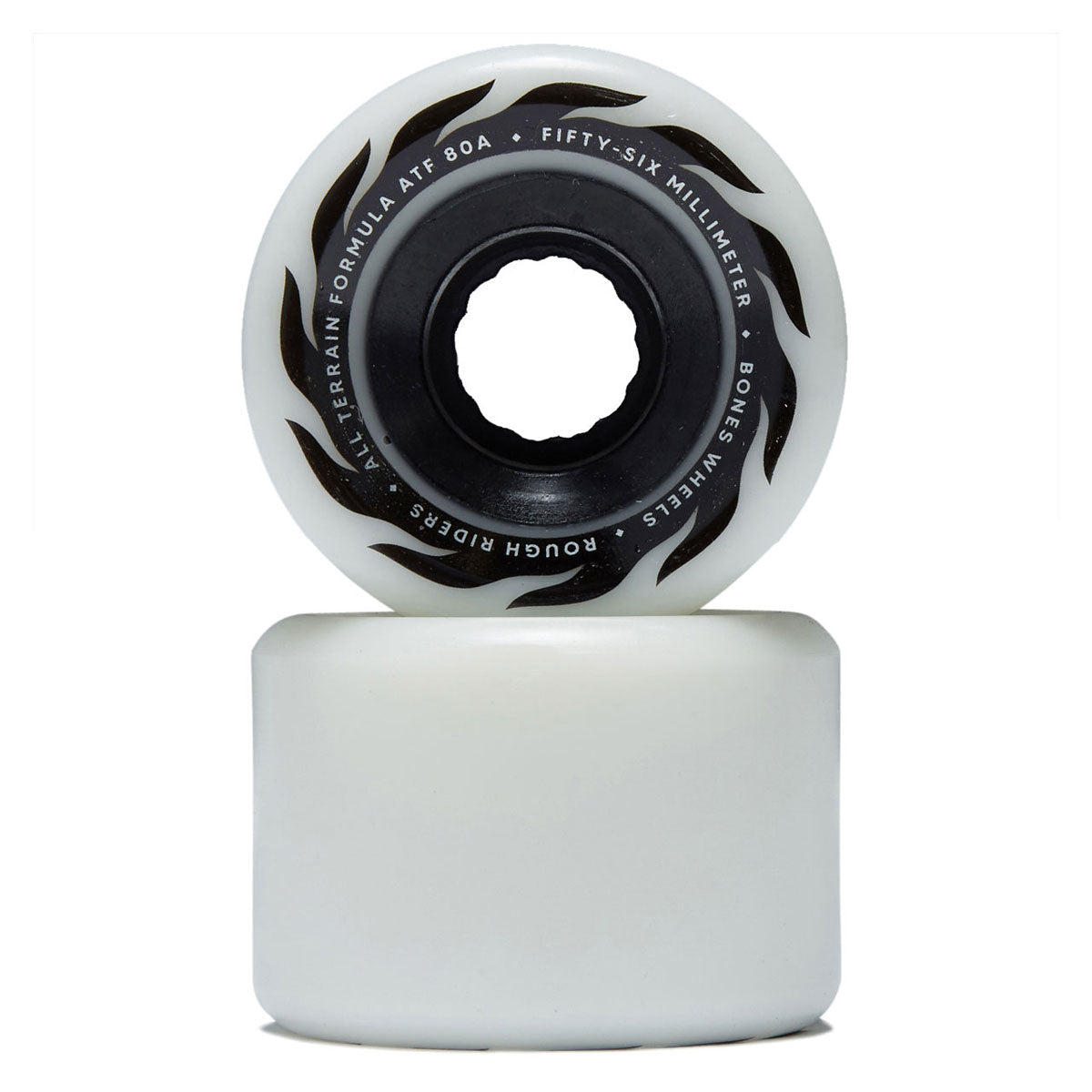 BONES WHEELS ATF ROUGH RIDERS ETERNAL FLAME 80A WHITE (56MM) - The Drive Skateboard Shop