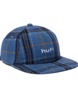 HUF 98 PLAID 5 PANEL HAT NAVY - The Drive Skateshop