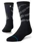 STANCE SOCKS X MISFITS HANDS PERFORMANCE CREW BLACK