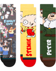 STANCE SOCKS FAMILY GUY FAMILY VALUES 3 PACK - The Drive Skateshop