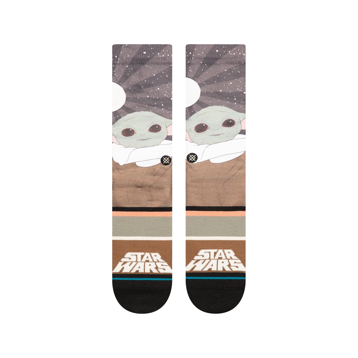 STANCE SOCKS STAR WARS GROGU BY JAZ - SPLATTER GREY - The Drive Skateshop