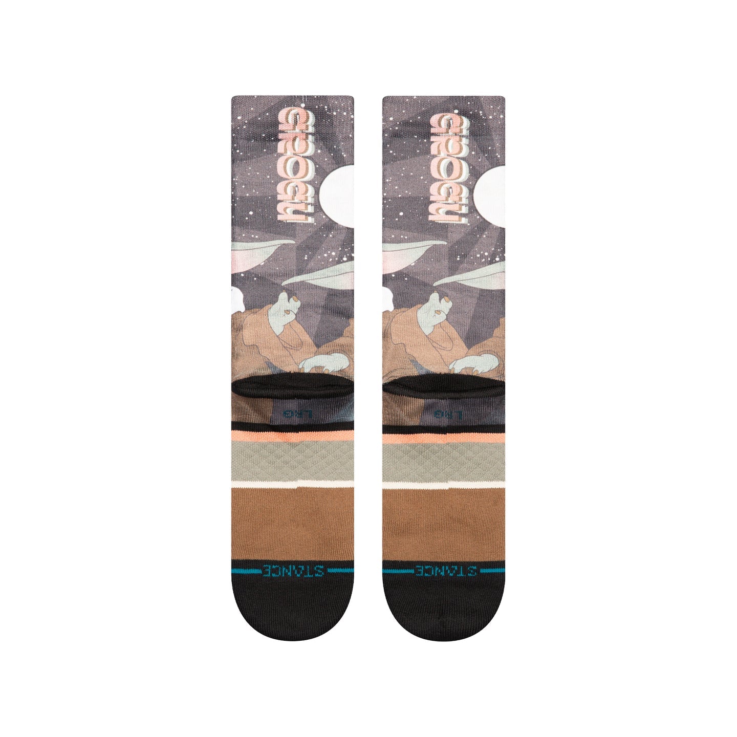 STANCE SOCKS STAR WARS GROGU BY JAZ - SPLATTER GREY - The Drive Skateshop
