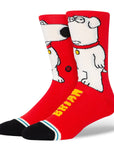 STANCE SOCKS FAMILY GUY THE DOG - RED - The Drive Skateshop