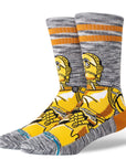 STANCE SOCKS X STAR WARS C3P0 CREW GOLD