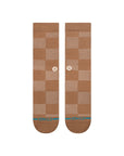 STANCE SOCKS DOWN AND OUT CREW BROWN