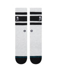 STANCE SOCKS BOYD SKULL CREW HEATHER GREY - The Drive Skateboard Shop