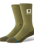 STANCE SOCKS NATIONAL PARK CREW MILITARY GREEN