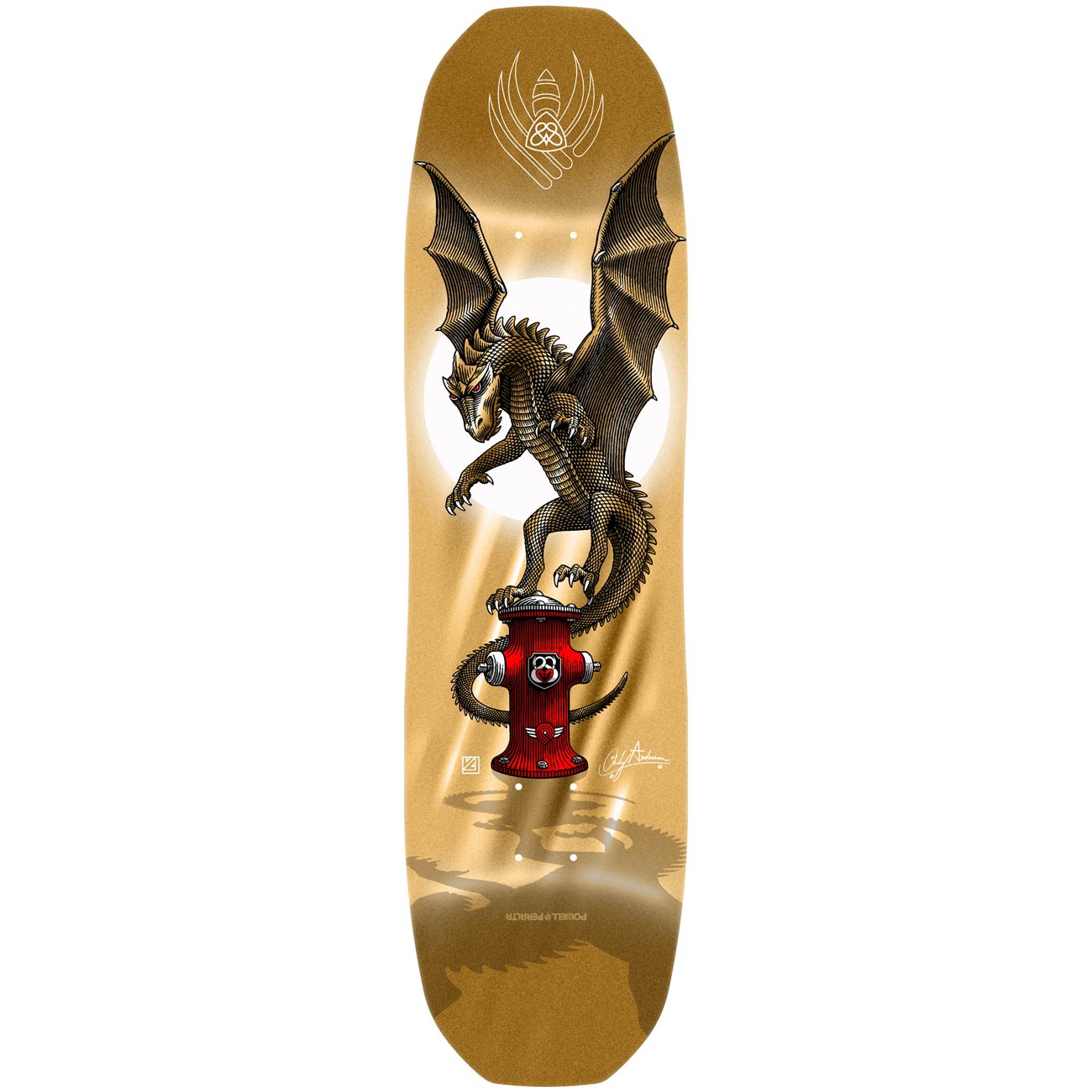スケボー POWELL PERALTA ANDERSON スケートボード POWELL-PERALTA ANDY ANDERSON HYDRANT FLIGHT DECK GOLD FOIL (8.4