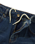 BUTTER BAGGY DENIM JEANS DISTRESSED INDIGO