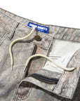 BUTTER BAGGY DENIM SHORTS FOREST CAMO