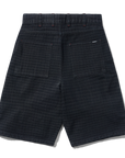 BUTTER BIG GRID DENIM SHORTS OVERDYED BLACK