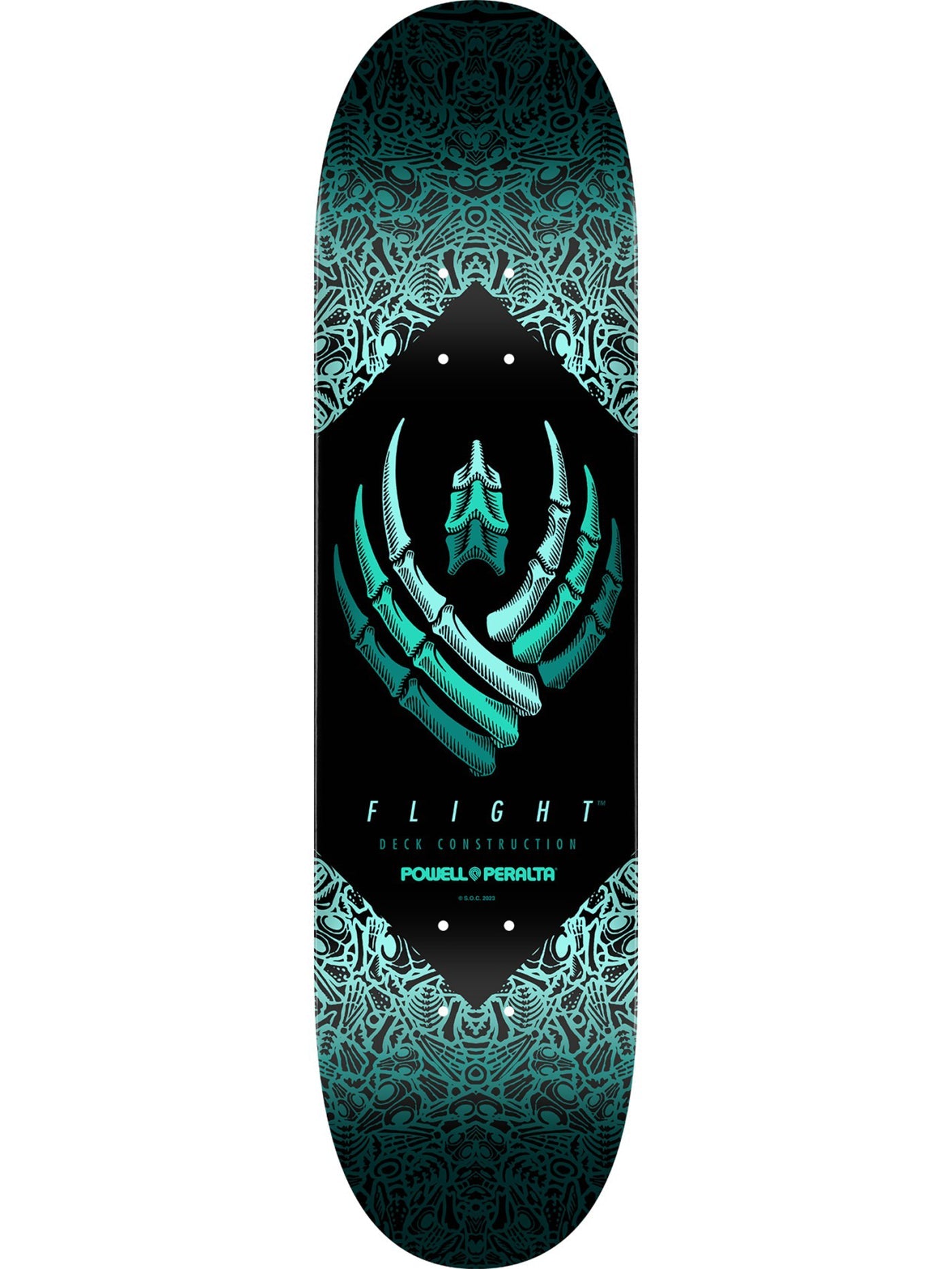 POWELL-PERALTA DECK BONES FLIGHT TEAL (8.25