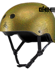 TRIPLE 8 DEEP COVER HELMET GOLD GLITTER - The Drive Skateboard Shop