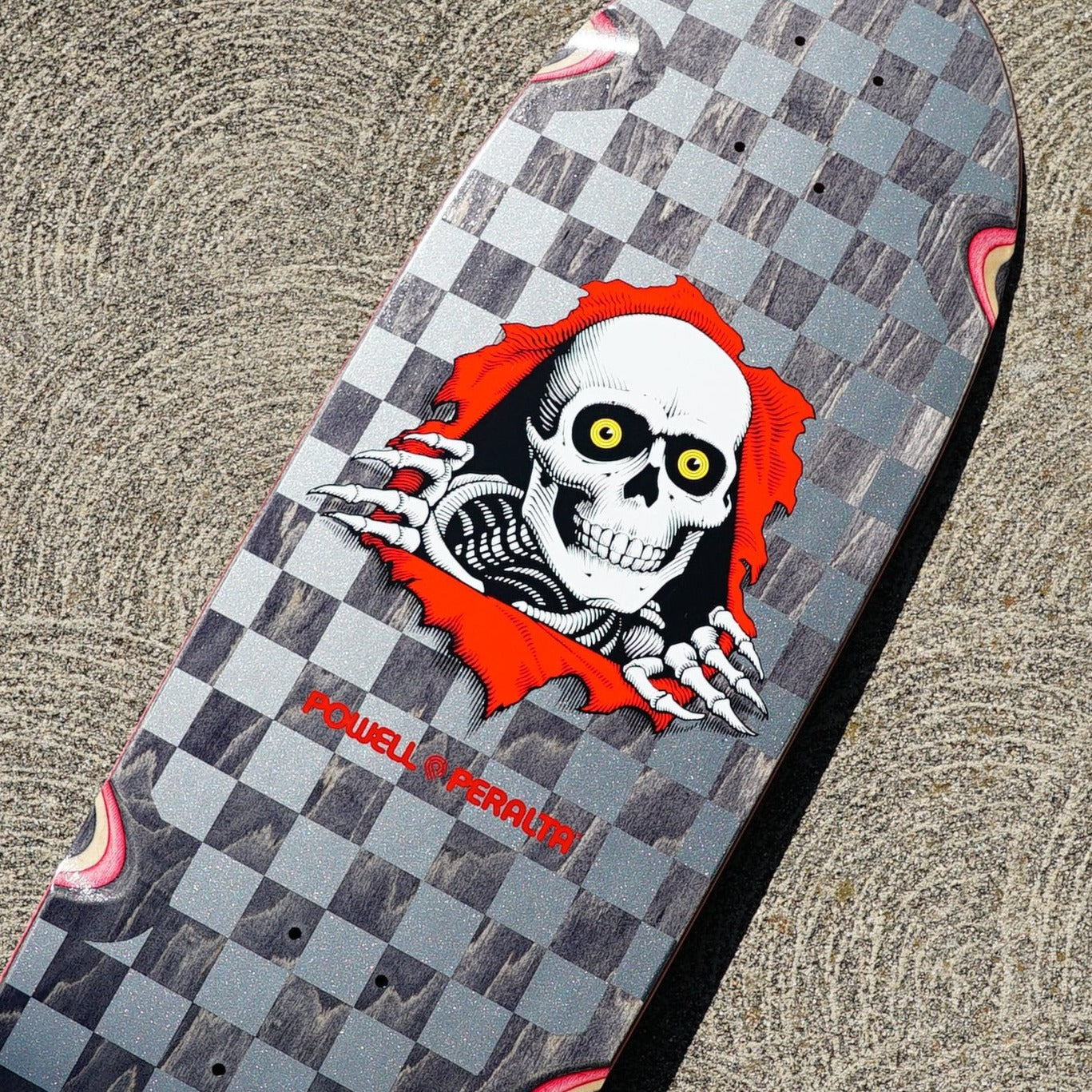 POWELL PERALTA DECK OG RIPPER CHECKERED SILVER/BLACK STAIN (10