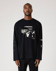 FORMER SHIFTING LONGSLEEVE T-SHIRT BLACK - The Drive Skateshop