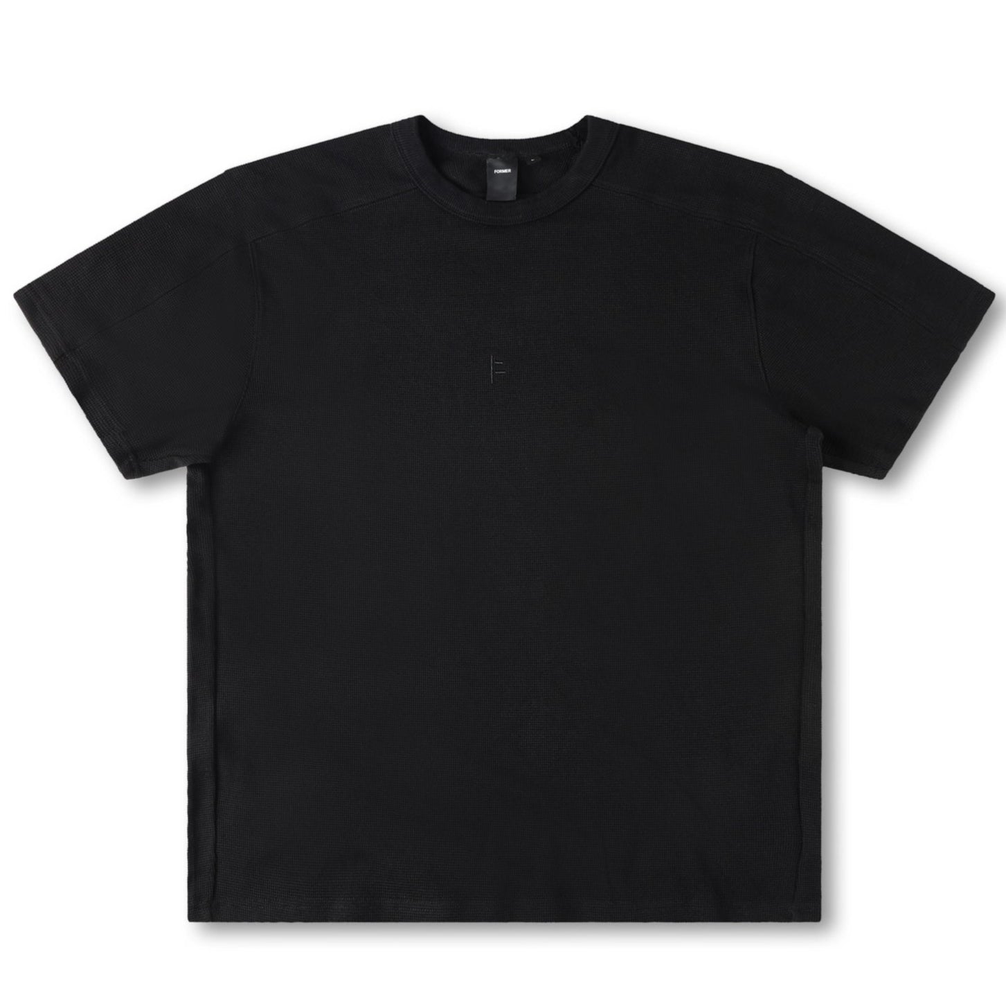 FORMER FRANCHISE WAFFLE T-SHIRT BLACK - The Drive Skateboard Shop