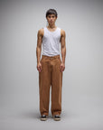 FORMER REYNOLDS OVERDYE DENIM PANT WASHED BROWN