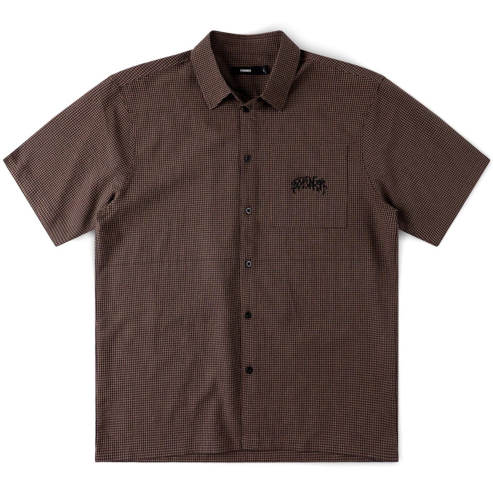 FORMER VIVIAN CHECK T-SHIRT BROWN – The Drive Skateboard Shop
