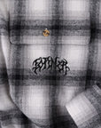 FORMER VIVIAN CHECK LONGSLEEVE FLANNEL SHIRT GREY
