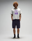 FORMER DISTEND DENIM WALKSHORTS WASHED PURPLE