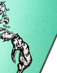 WELCOME DECK MACE TEAL GLITTER (9") - The Drive Skateshop