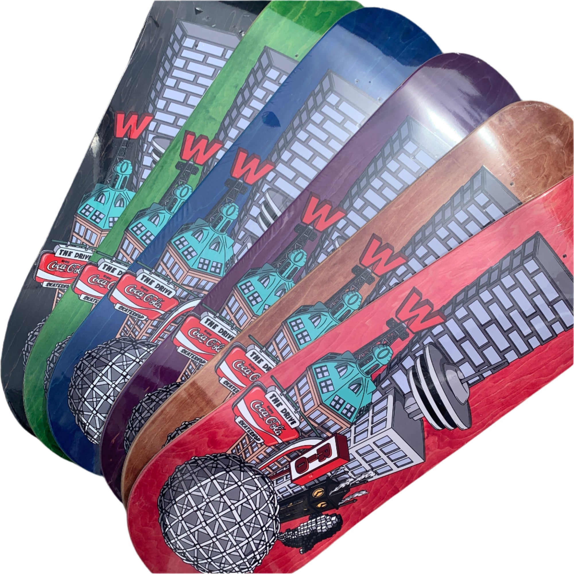 THE DRIVE SKATE SHOP LANDMARKS DECK (8"/8.25"/8.375"/8.5"/9") - The Drive Skateboard Shop